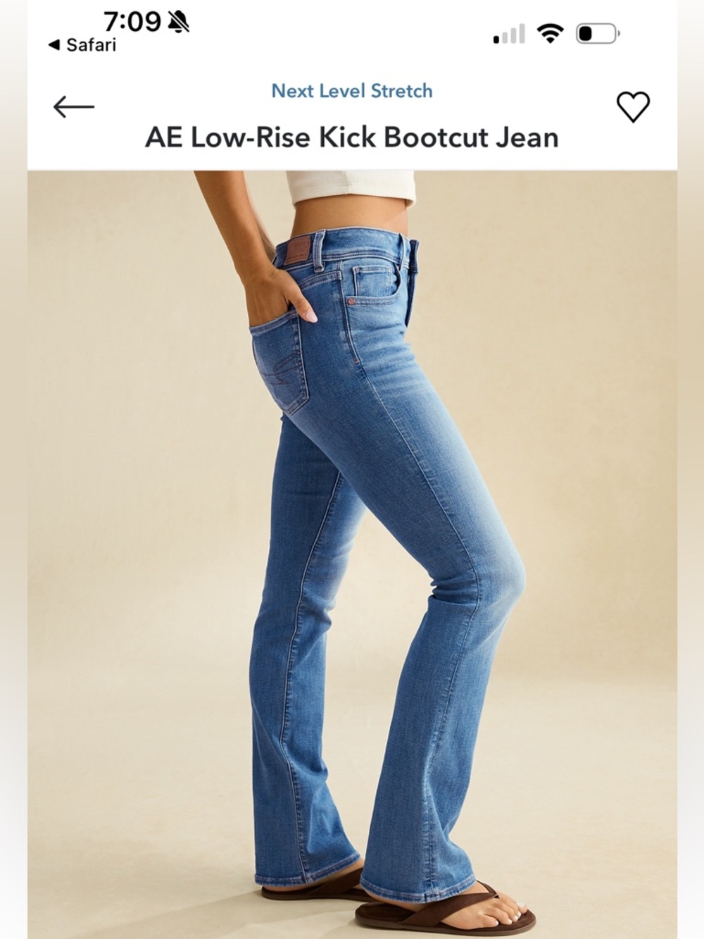 American Eagle Outfitters Blue Low-Rise Bootcut Jeans